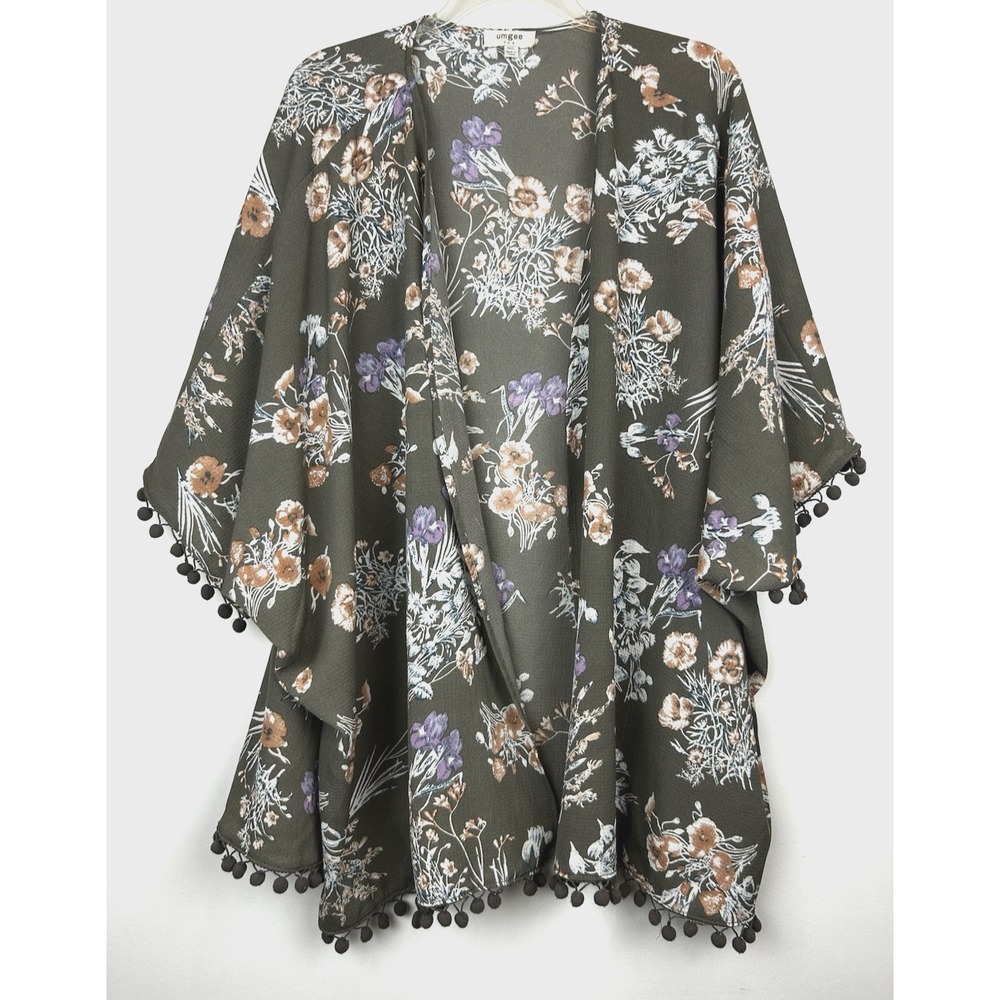 Kimono Women Medium Wrap Flowy Floral Boho Layer Topper Long Oversized Read